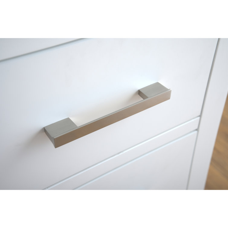 60'' White MDF Freestanding Bathroom Vanity with Engineered Marble Top