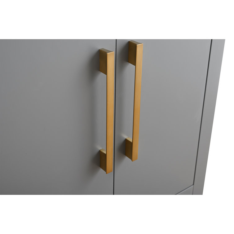 72'' Cashmere Gray Double Bathroom Vanity with Engineered Marble Top