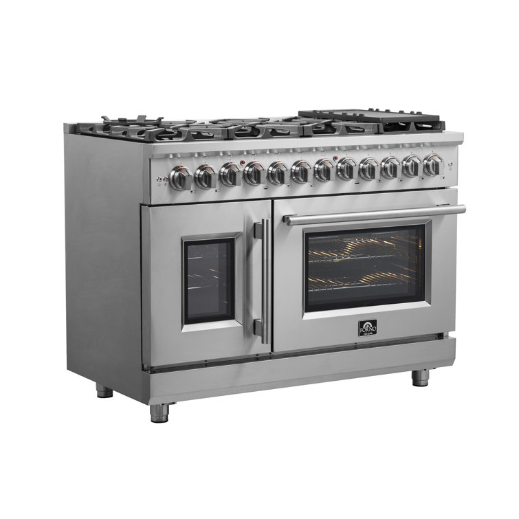 Massimo 48-inch Stainless Steel Dual Fuel Range with 8 Burners