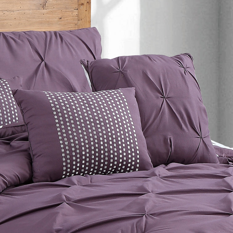Taupe Twin Reversible Microfiber Comforter Set with Chevron Pattern
