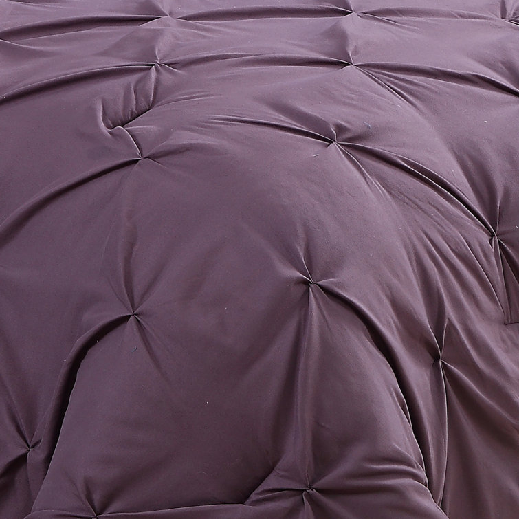 Taupe Twin Reversible Microfiber Comforter Set with Chevron Pattern