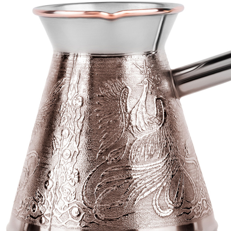 Firebird Copper Turkish Coffee Pot with Wooden Handle