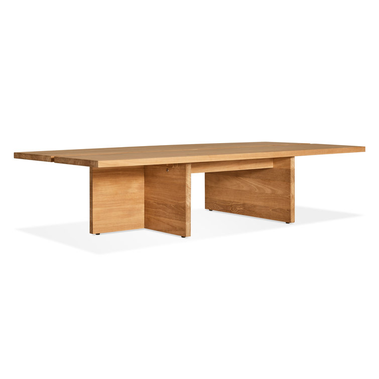 Nowthen Solid Teak Outdoor Coffee Table with Slats