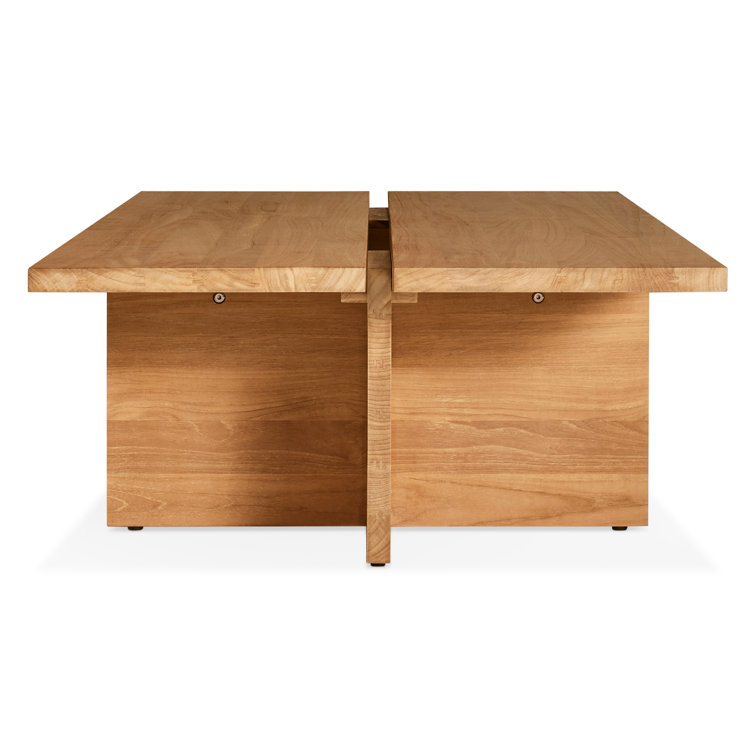 Nowthen Solid Teak Outdoor Coffee Table with Slats
