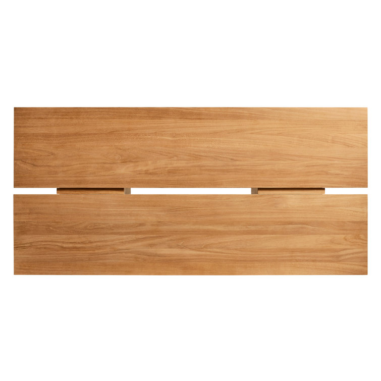 Nowthen Solid Teak Outdoor Coffee Table with Slats