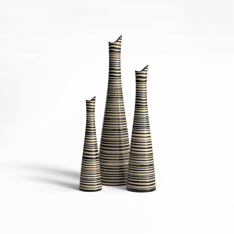 Verbena Bouquet Ceramic Table Vase - 5x20 inches
