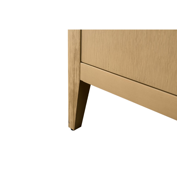 48'' Natural Oak Single Bathroom Vanity with Engineered Marble Top