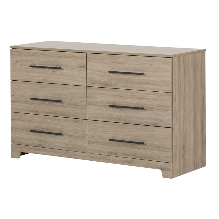Rustic Oak Double Dresser with Extra Deep Drawers