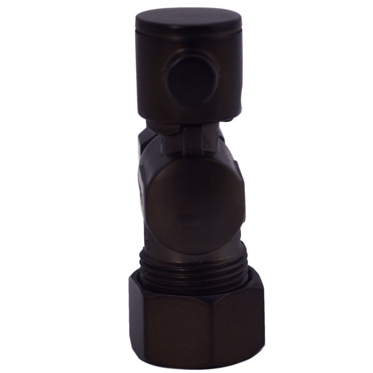Matte Black 5/8" x 3/8" Angle Stop Valve with Lever Handle