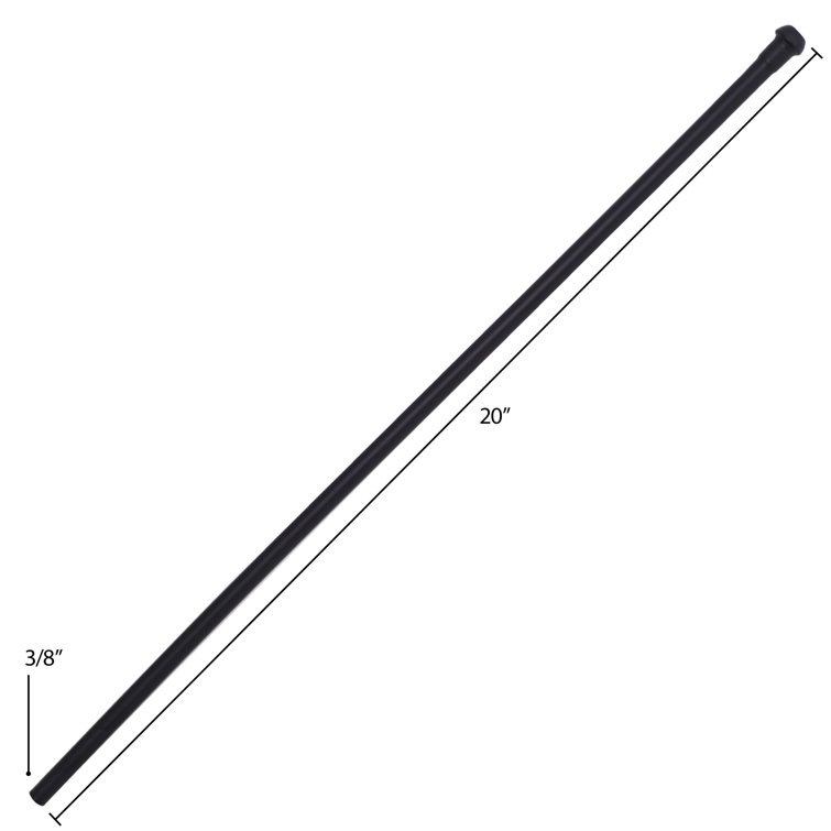Matte Black Brass Bullnose Faucet Supply Line, 20 inches