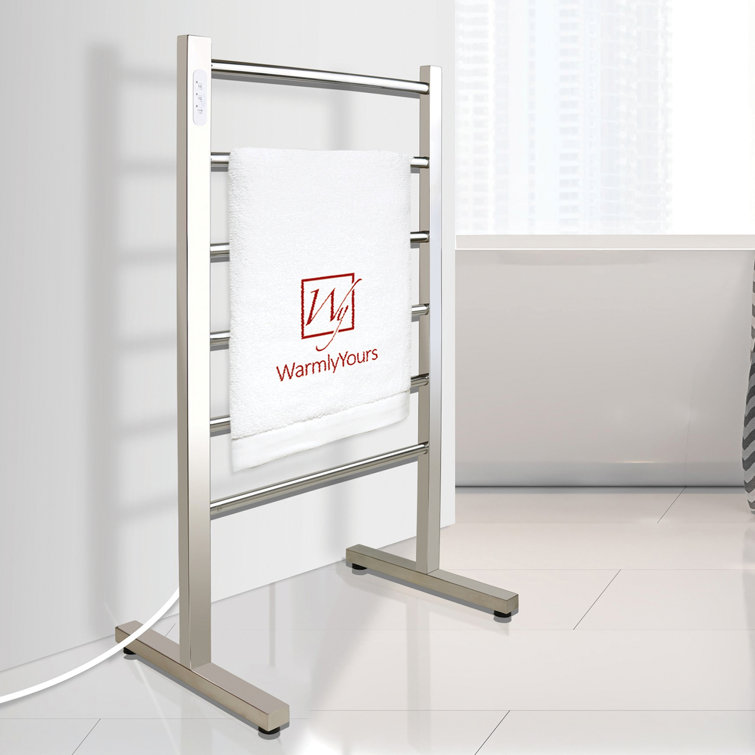 Ibiza Polished Stainless Steel Freestanding 6-Bar Towel Warmer