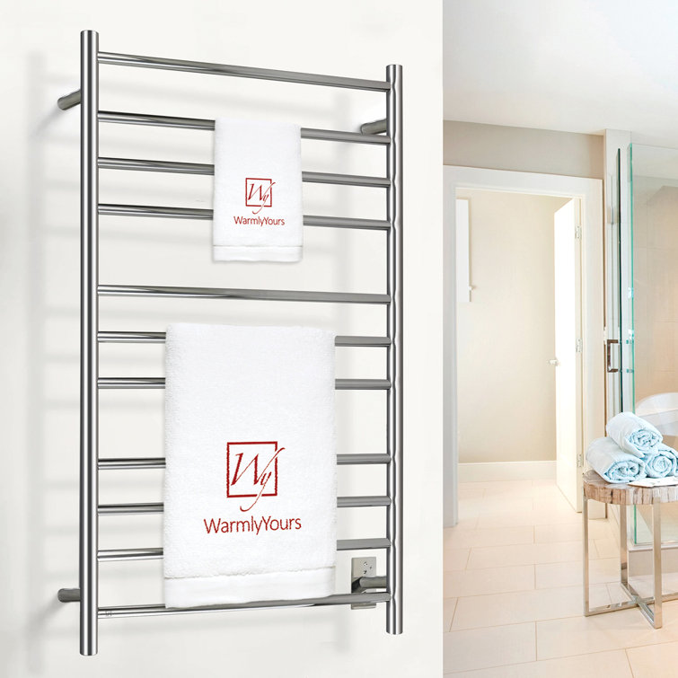 Malta Polished Stainless Steel Wall-Mounted 11-Bar Towel Warmer