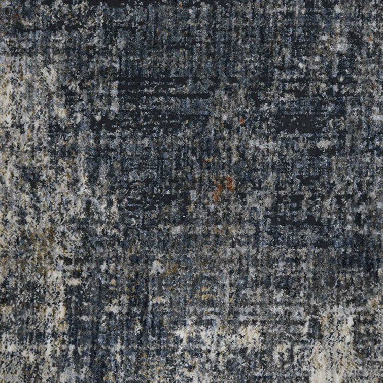 Gray and Beige Synthetic Oriental Rectangular Area Rug 7'10" x 9'10"