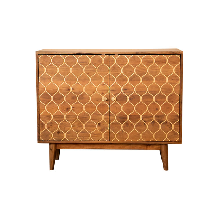 Lantana Transitional Brown 38'' Natural Wood Console Cabinet
