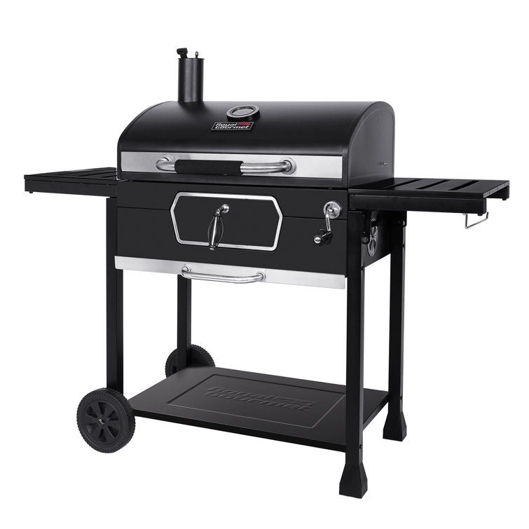 Royal Gourmet Black Stainless Steel 30-Inch Charcoal Grill with Smoker