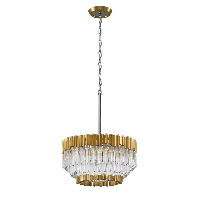 Mini 20" Transitional Crystal Silver Chandelier