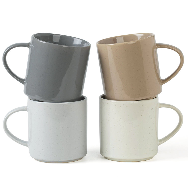 Lior Multicolor Ceramic 14oz Coffee Mug Set