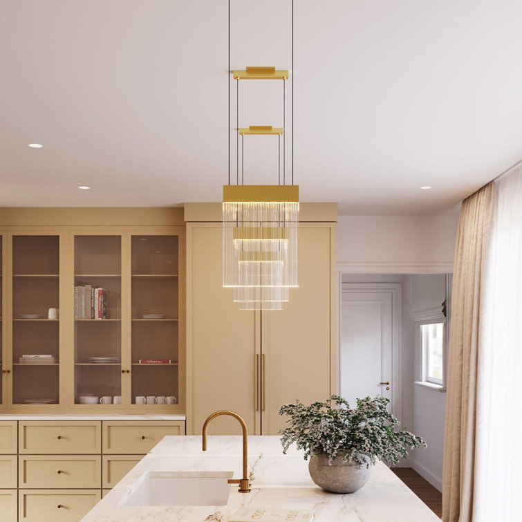 Mini Brass and Aluminum LED Indoor/Outdoor Pendant Light