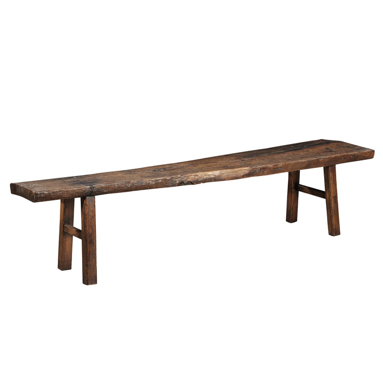 Antique Brown Reclaimed Wood Long Dining Bench