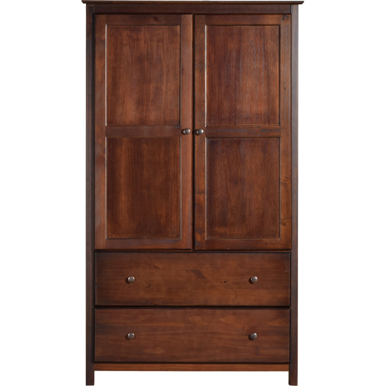Cherry Solid Wood Shaker Style Armoire with Drawers