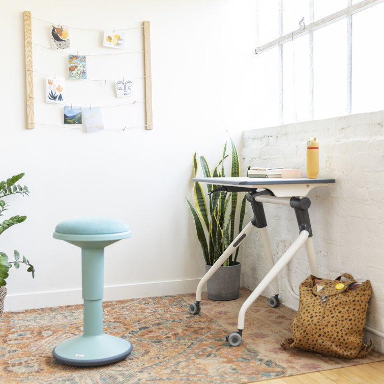 Seafoam Adjustable Wobble Stool with Cushioned Foam Seat