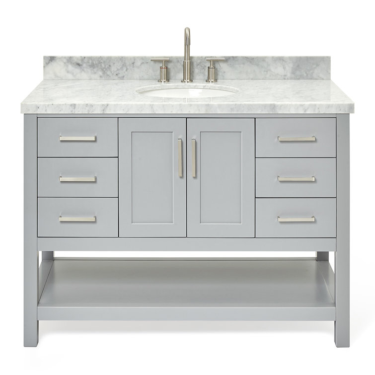 Magnolia Gray 49" Single Bathroom Vanity with Marble Top