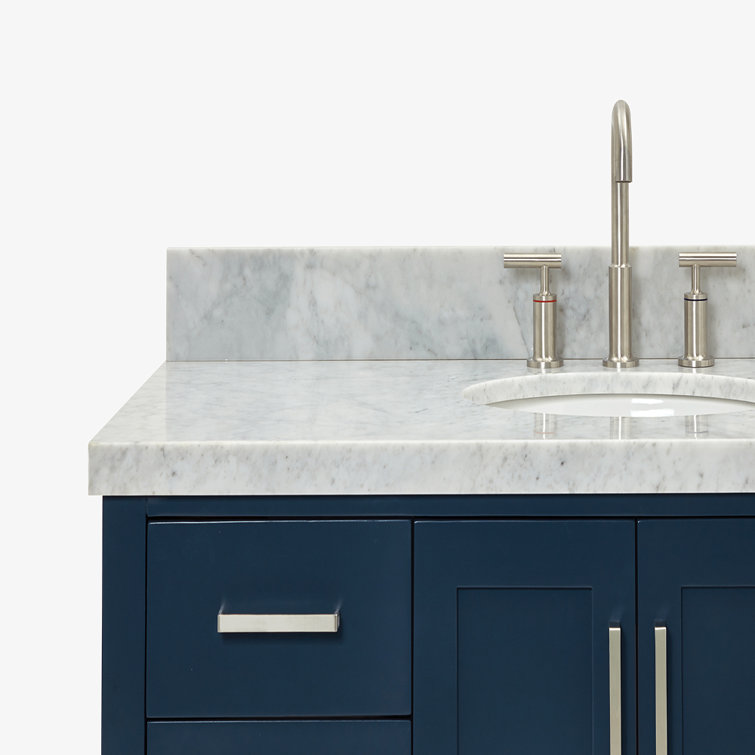 Magnolia Midnight Blue 49" Single Bathroom Vanity with Marble Top