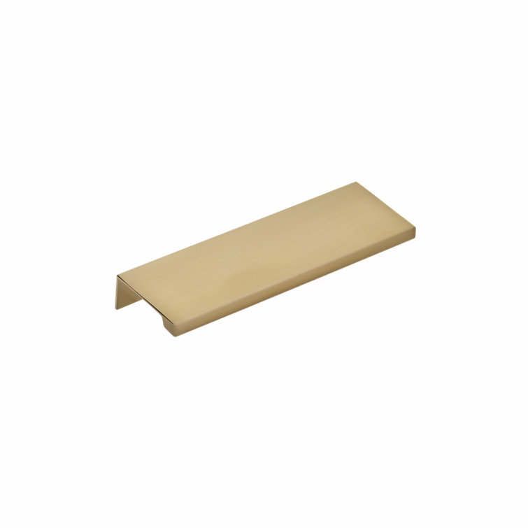 8-Inch Satin Brass Modern Cabinet Edge Pull
