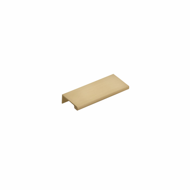 8-Inch Satin Brass Modern Cabinet Edge Pull