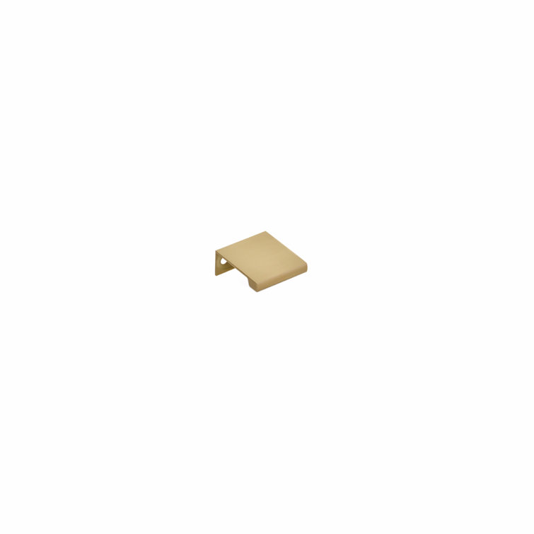 8-Inch Satin Brass Modern Cabinet Edge Pull