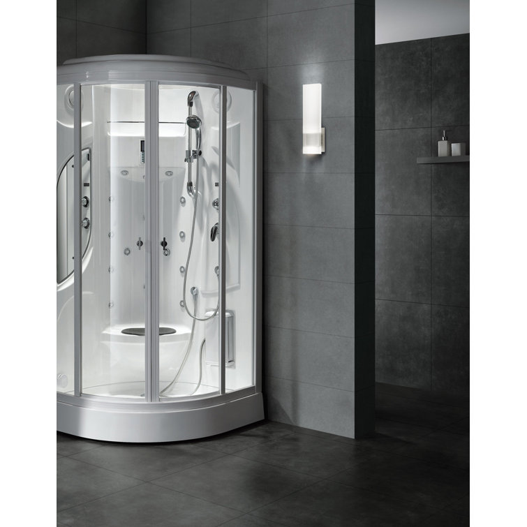 Baya Frosted LED Edge-Lit Acrylic and Satin Aluminum Bath Sconce