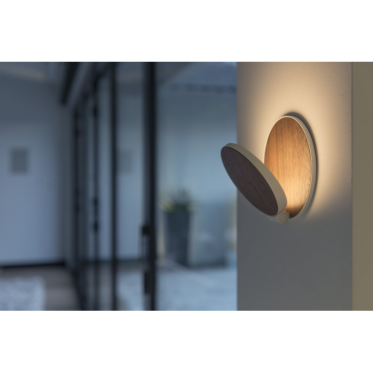 Luminous Halo 5" White and Silver LED Dimmable Wall Sconce