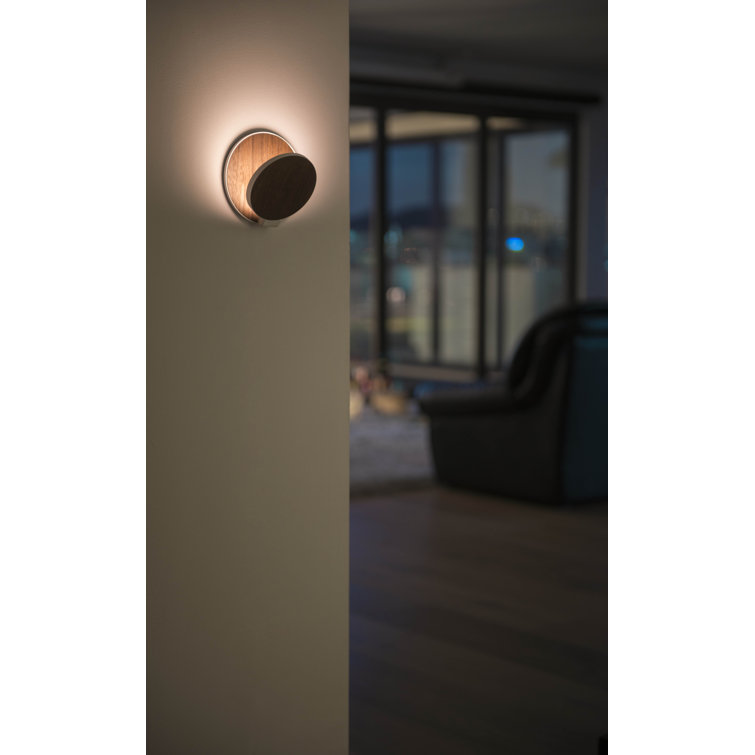 Luminous Halo 5" White and Silver LED Dimmable Wall Sconce