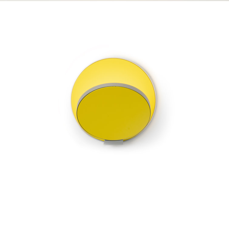 Contemporary Matte White Circular LED Wall Sconce with Dimmable Light