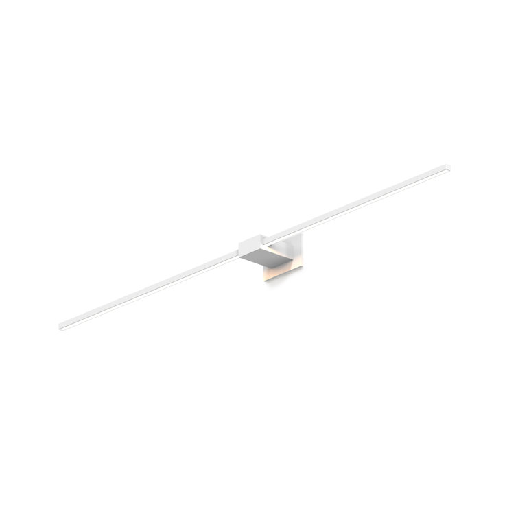 Matte White Z-Bar LED Vanity Wall Sconce, Dimmable 60"