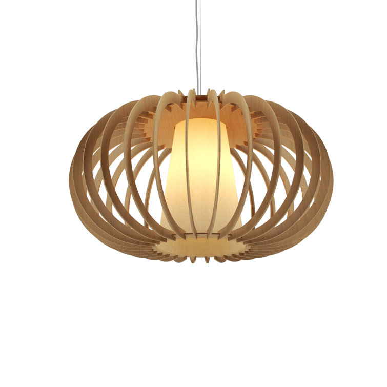 Maple Contemporary LED Pendant Light with Silver Cord