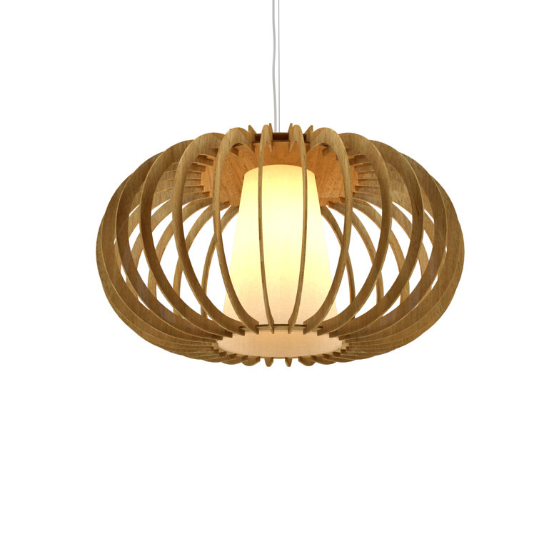 Louro Freijo Contemporary Globe Pendant Light with Glass Shade