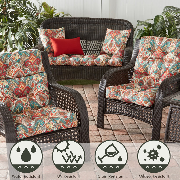 17" Square Outdoor Accent Pillows Set in Asbury Park