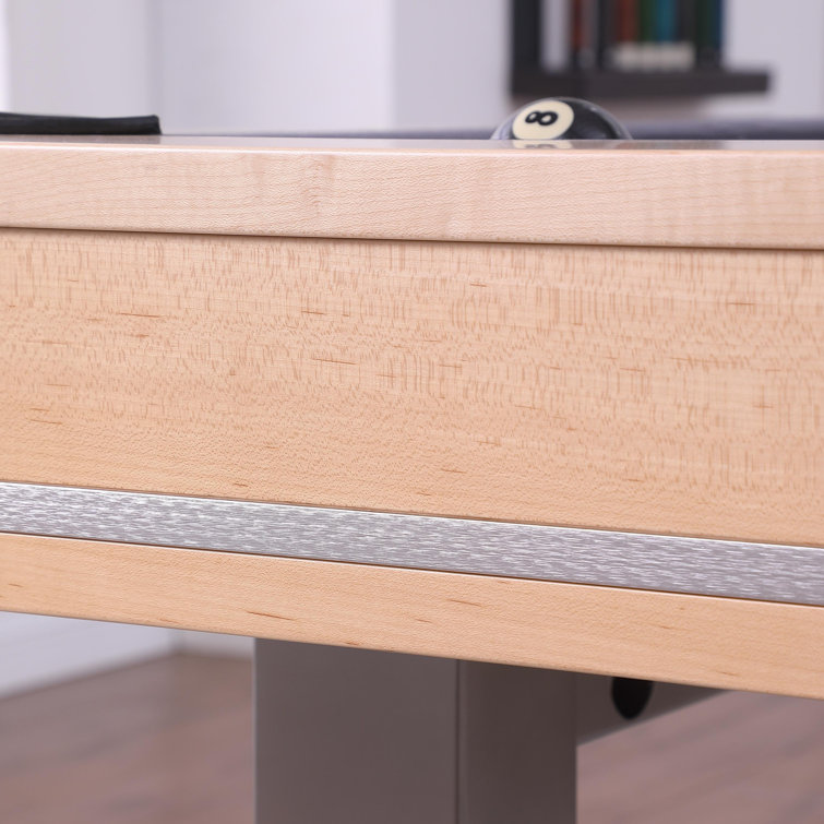 Harmony 8 ft Natural Maple and Gunmetal Pool Table