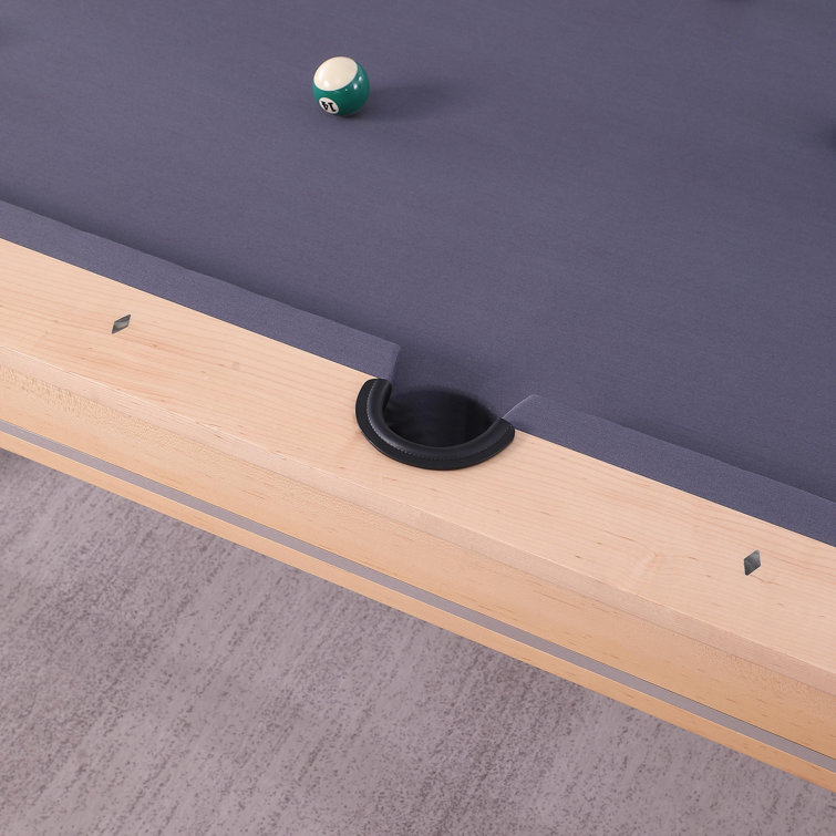 Harmony 8 ft Natural Maple and Gunmetal Pool Table