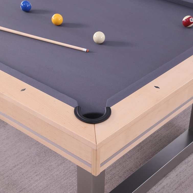 Harmony 8 ft Natural Maple and Gunmetal Pool Table