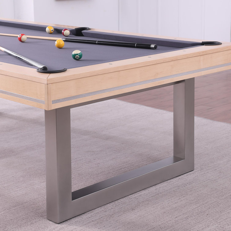 Harmony 8 ft Natural Maple and Gunmetal Pool Table