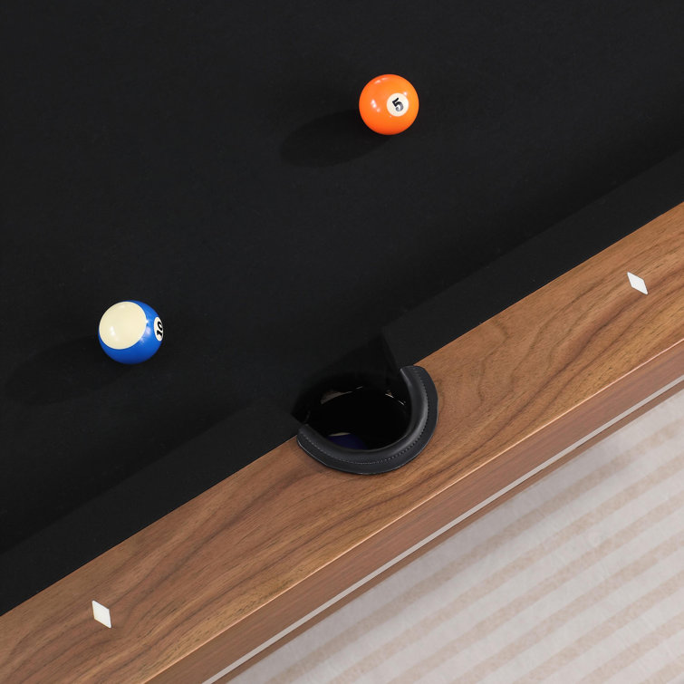 Harmony 7 ft Natural Walnut and Gunmetal Pool Table