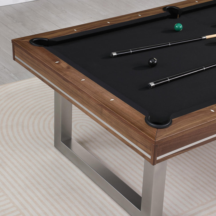 Harmony 7 ft Natural Walnut and Gunmetal Pool Table