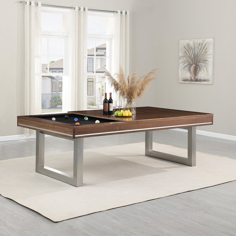 Harmony 7 ft Natural Walnut and Gunmetal Pool Table