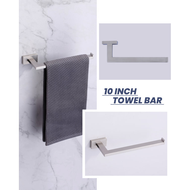 Brushed Nickel 5-Piece Modern Bathroom Hardware Set