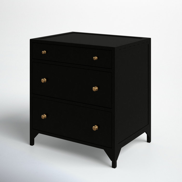 Harmon Sleek Industrial Bronze Metal Nightstand