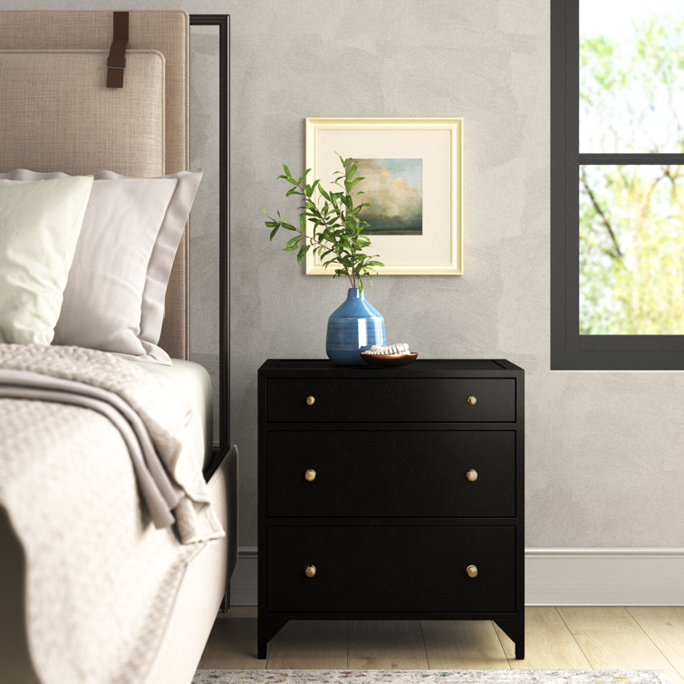 Harmon Sleek Industrial Bronze Metal Nightstand