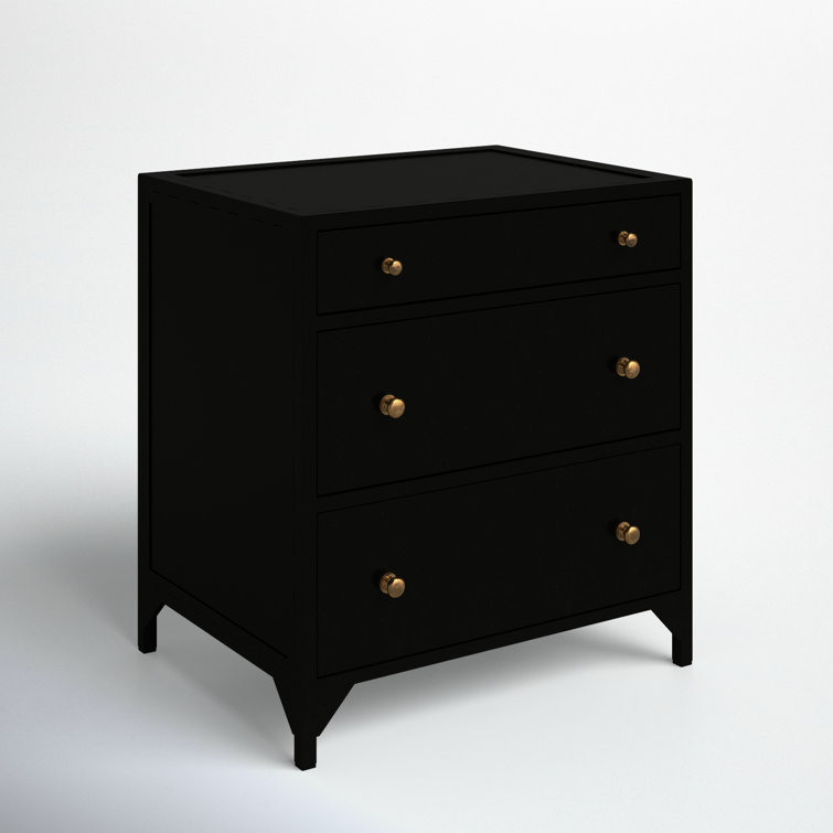 Harmon Sleek Industrial Bronze Metal Nightstand