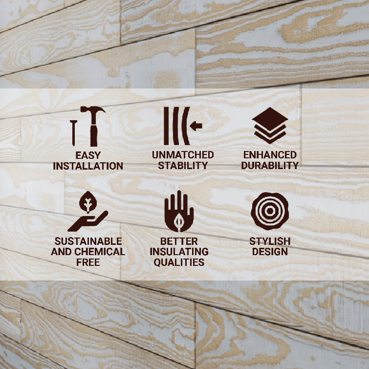 Distressed Pine 4 ft. Smooth Rustic Wall Planks